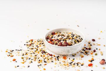 Rice congee with pure white background