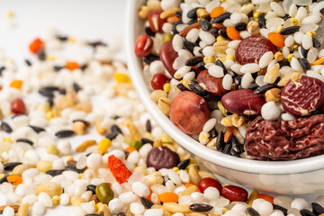 Rice congee with pure white background