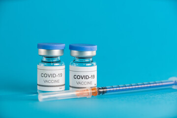 Covid 19 virus, vaccine vial