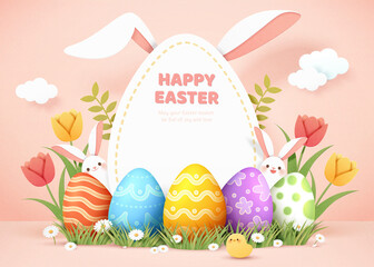 3d Easter egg background