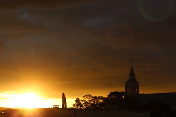 Obraz premium Church at Sunset