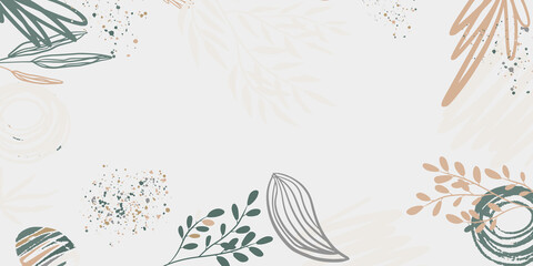 Trendy bohemian abstract square art templates with floral and geometric elements. For social media posts, mobile apps, banners design and web/internet ads. Fashion backgrounds. Boho style background
