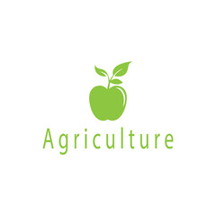 Apple logo illustration farm vector icon design