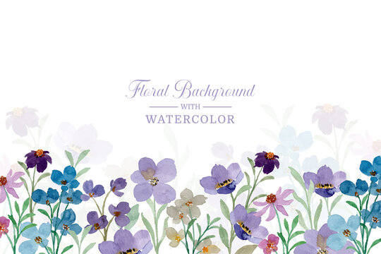 soft wild floral watercolor background