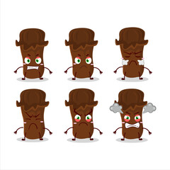 Fototapeta premium Clevo cartoon character with various angry expressions