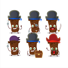 Cartoon character of clevo with various pirates emoticons