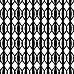 Geometric vector pattern with triangular elements. Seamless abstract ornament for wallpapers and backgrounds. Black and white patterns.. 
