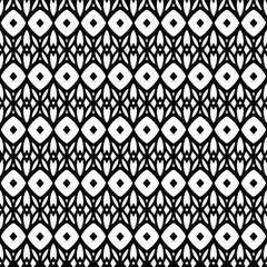 Geometric vector pattern with triangular elements. Seamless abstract ornament for wallpapers and backgrounds. Black and white patterns.. 