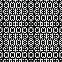  Geometric vector pattern with triangular elements. Seamless abstract ornament for wallpapers and backgrounds. Black and white patterns.. 