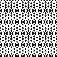  Geometric vector pattern with triangular elements. Seamless abstract ornament for wallpapers and backgrounds. Black and white patterns.. 