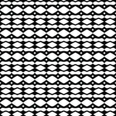 Geometric vector pattern with triangular elements. Seamless abstract ornament for wallpapers and backgrounds. Black and white patterns.. 