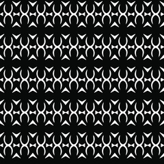 Geometric vector pattern with triangular elements. Seamless abstract ornament for wallpapers and backgrounds. Black and white patterns.. 