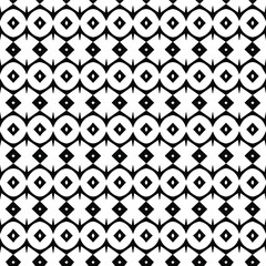 Geometric vector pattern with triangular elements. Seamless abstract ornament for wallpapers and backgrounds. Black and white patterns.. 