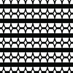 Geometric vector pattern with triangular elements. Seamless abstract ornament for wallpapers and backgrounds. Black and white patterns.. 