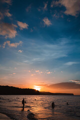 sunset on the beach