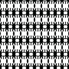 Geometric vector pattern with triangular elements. Seamless abstract ornament for wallpapers and backgrounds. Black and white patterns.. 