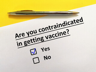 Questionnaire about vaccines