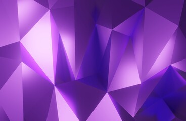 Obraz premium Abstract geometric pattern background polygonal triangle background purple 3d rendering