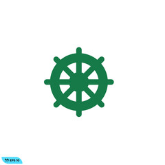 Icon vector graphic of control boat