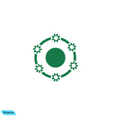 Icon vector graphic of circle setting