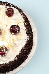 Black forest cake in studio