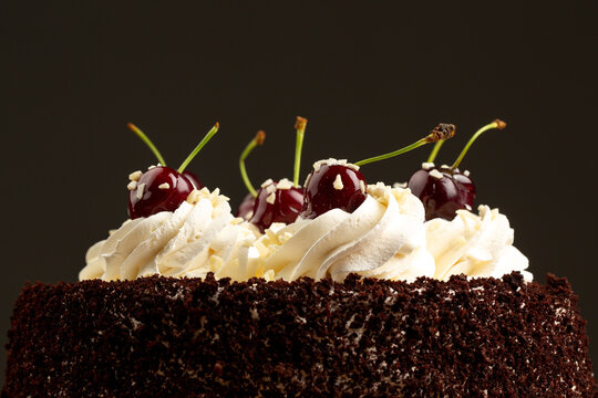 Black forest cake in studio
