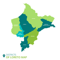 vector districts of loreto map