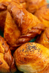 Puff pastry  patties in studio 