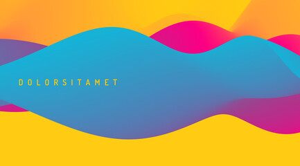 Abstract wavy background with modern gradient colors. Trendy liquid design. Modern pattern. Vector illustration for banners, flyers and presentation.