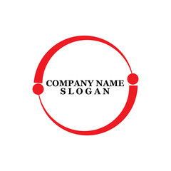 Simple cool circle icon vector logo