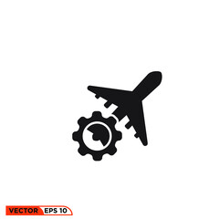 Icon vector graphic of setting plane