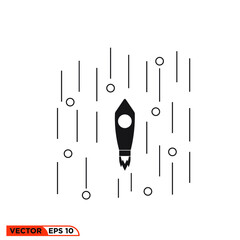 Icon vector graphic of rocket , illustration