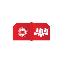 simple cool book icon vector logo