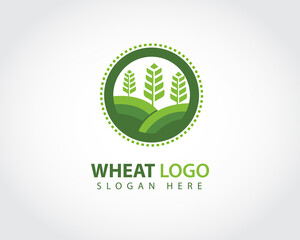 circle agriculture wheat logo symbol design illustration inspiration