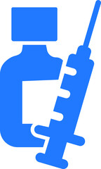Obraz premium Corona virus vaccine icon, give corona virus vaccine, take vaccine icon