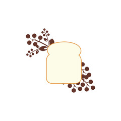 simple delicious bread icon vector logo
