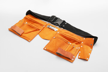 Tool belt on white background