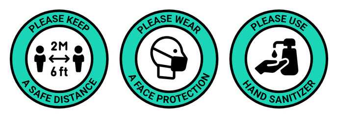 Prevention COVID-19 healthcare and medical about flu, fever and virus prevention, vector flat symbol icon, layout, template illustration in horizontal design