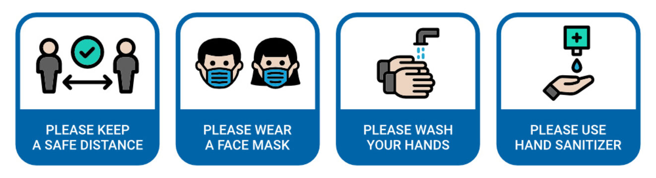 Covid 19 Coronavirus Prevention Icons 