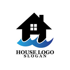 Simple home icon vector logo