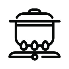 hot eat outline icon modern illustration.
