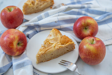 sweet home made apple yogurt cake