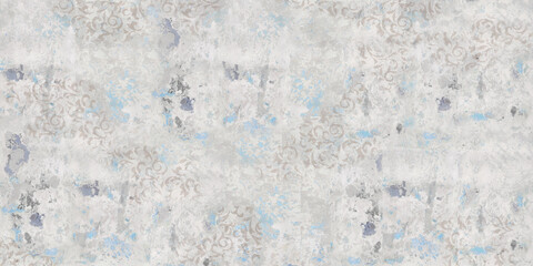 tumbled patterned background on white cement floor