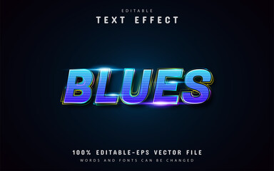 Obraz premium Blues text effects