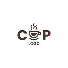 Cup Logo. Awesome Cup Logo. Creative Cafe Logo. Coffee Logo