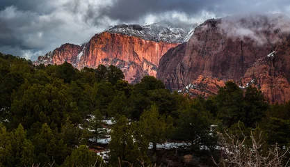Foto op Canvas Clouds on the Kolob Canyons in Zion National Park © Stephen