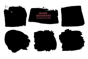 Brush vector.Stripes of grunge paint.Curved brushstroke with a dry brush.Banner, form, logo, icon, label, sticker, and icon set.Empty design elements.