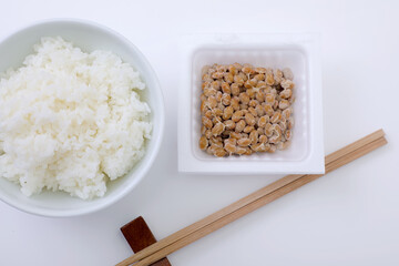 納豆と白米