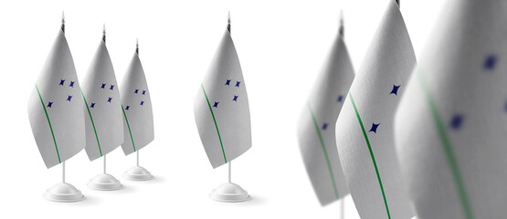 Set of Mercosur national flags on a white background
