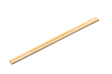 Wooden chopsticks isolated on white background